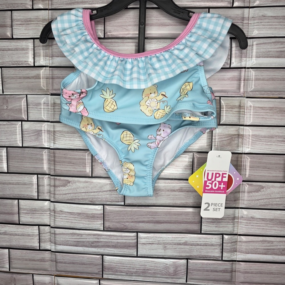 New Care Bears 3T Swimwear Bikini UPF 50+  Baby Toddler 2 Piece Summer‎ Bikini